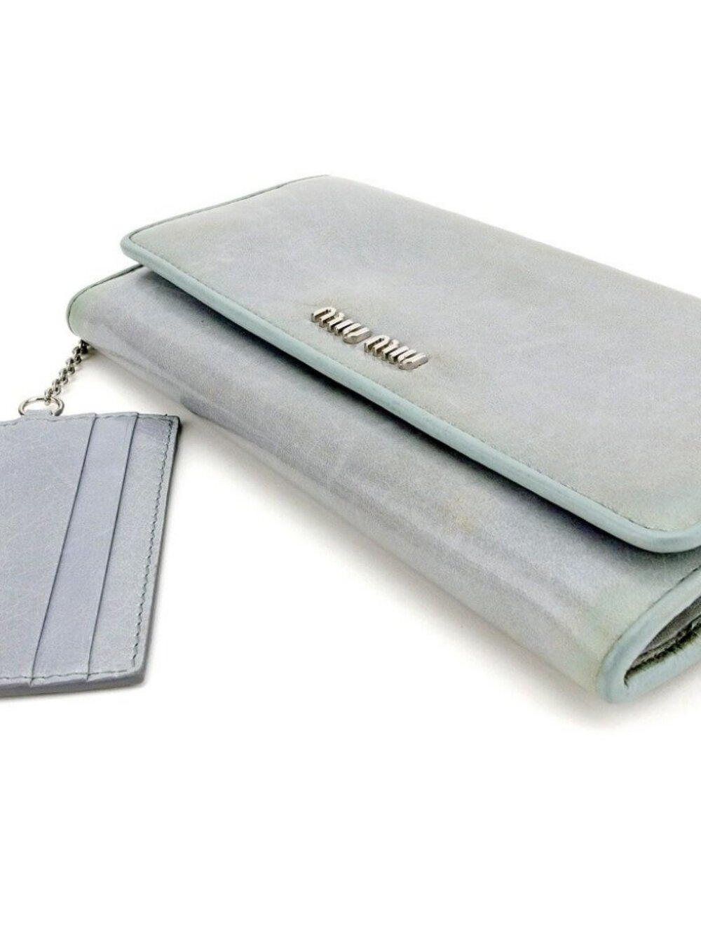 MIUMIU Purse Gray Blue Women Authentic secondhand